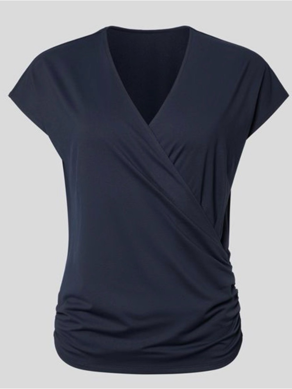 HALARA Blue Wrap Front Blouse - Picture 4 of 4